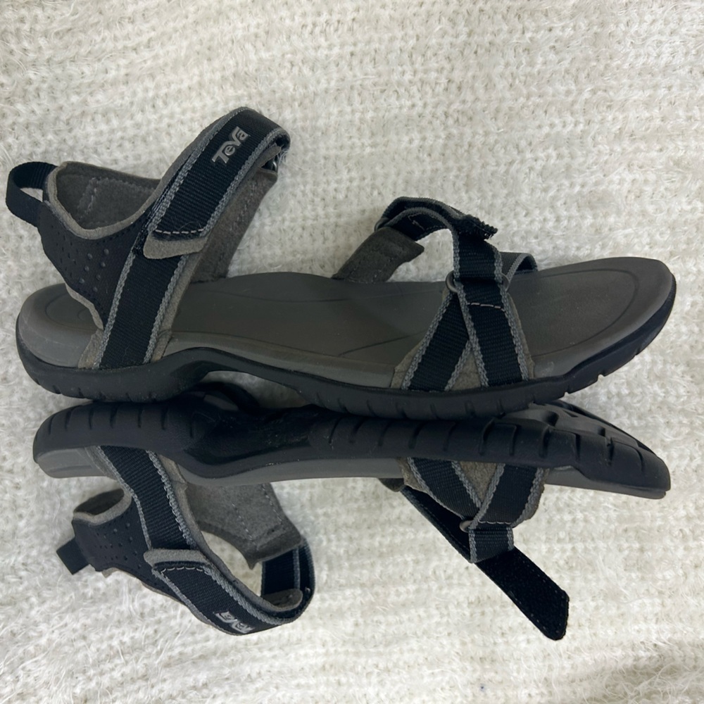Teva Black and Gray Strappy Sport Sandals - Picture 4 of 11